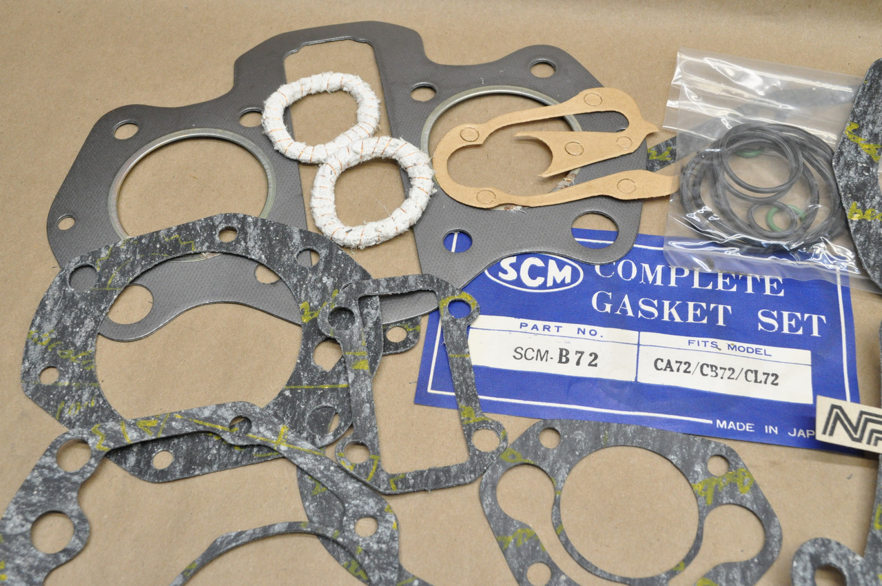 NOS Honda CA72 CB72 CL72 SCM Complete Top & Bottom End Gasket Kit 06110-268-020