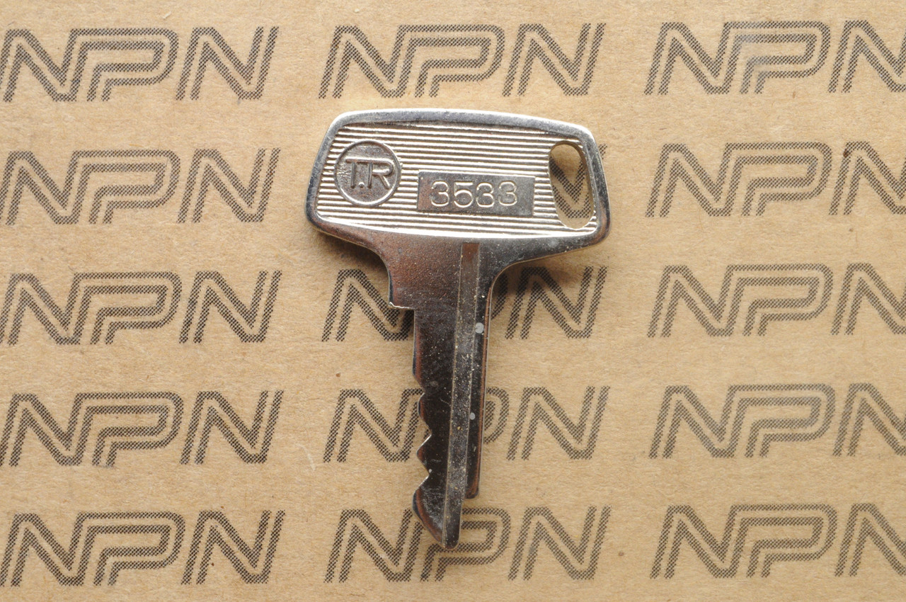 NOS Suzuki Motorcycle Single Groove Ignition Lock Key # 3533