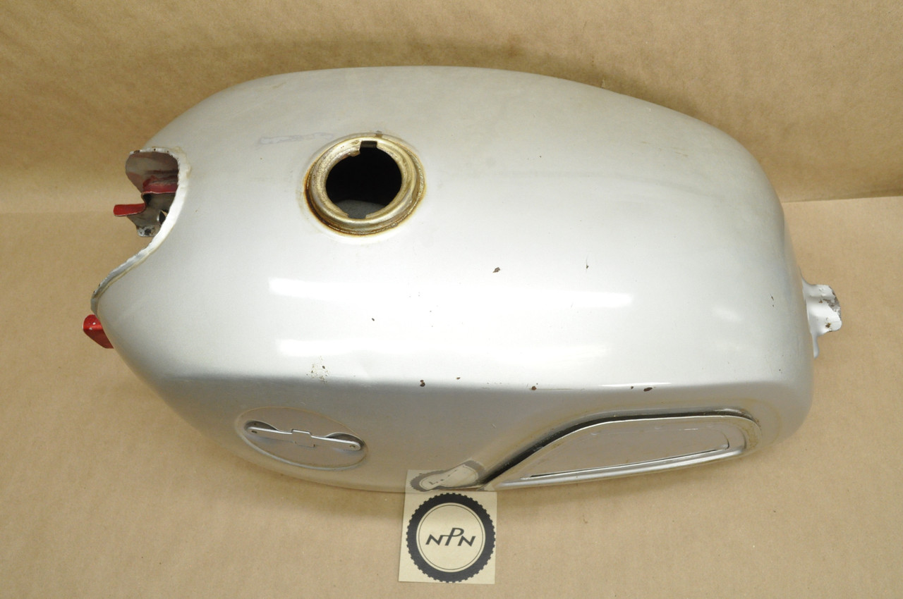 Vintage OEM Honda CL125 A Gas Fuel Tank Silver 17500-242-010 T