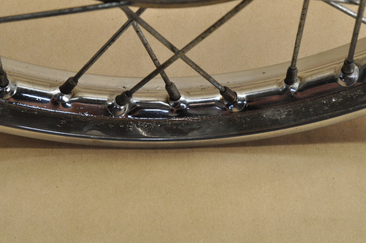 Vtg OEM Honda CL125 A SS125 A Front Wheel Rim Hub Spoke Assembly 44701-243-000