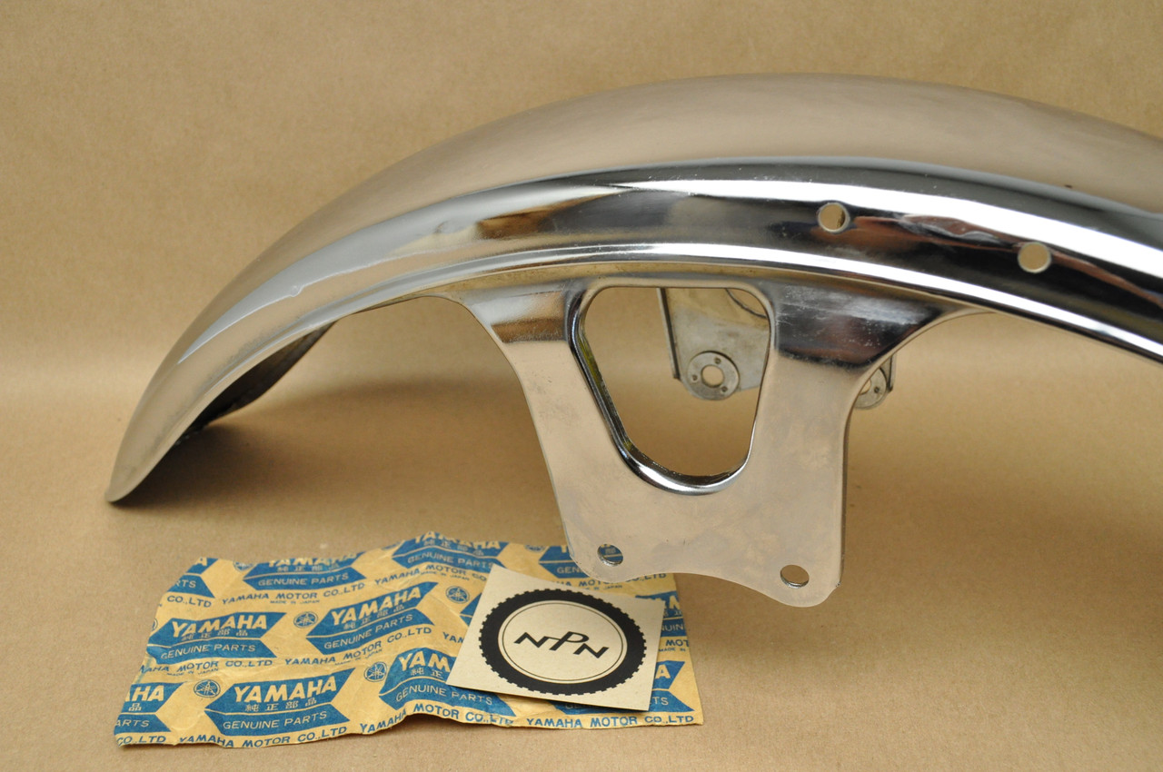 NOS Yamaha 1977-79 XS750 1980-81 XS850 Chrome Front Fender Mud Guard 1J7-21510-00-93