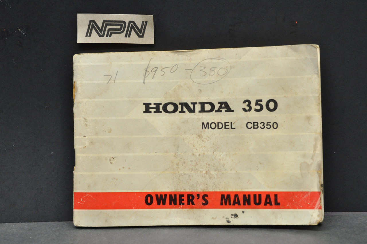 Vintage 1971 Honda CB350 K3 Motorcycle Owners Manual OEM Original Japan READ