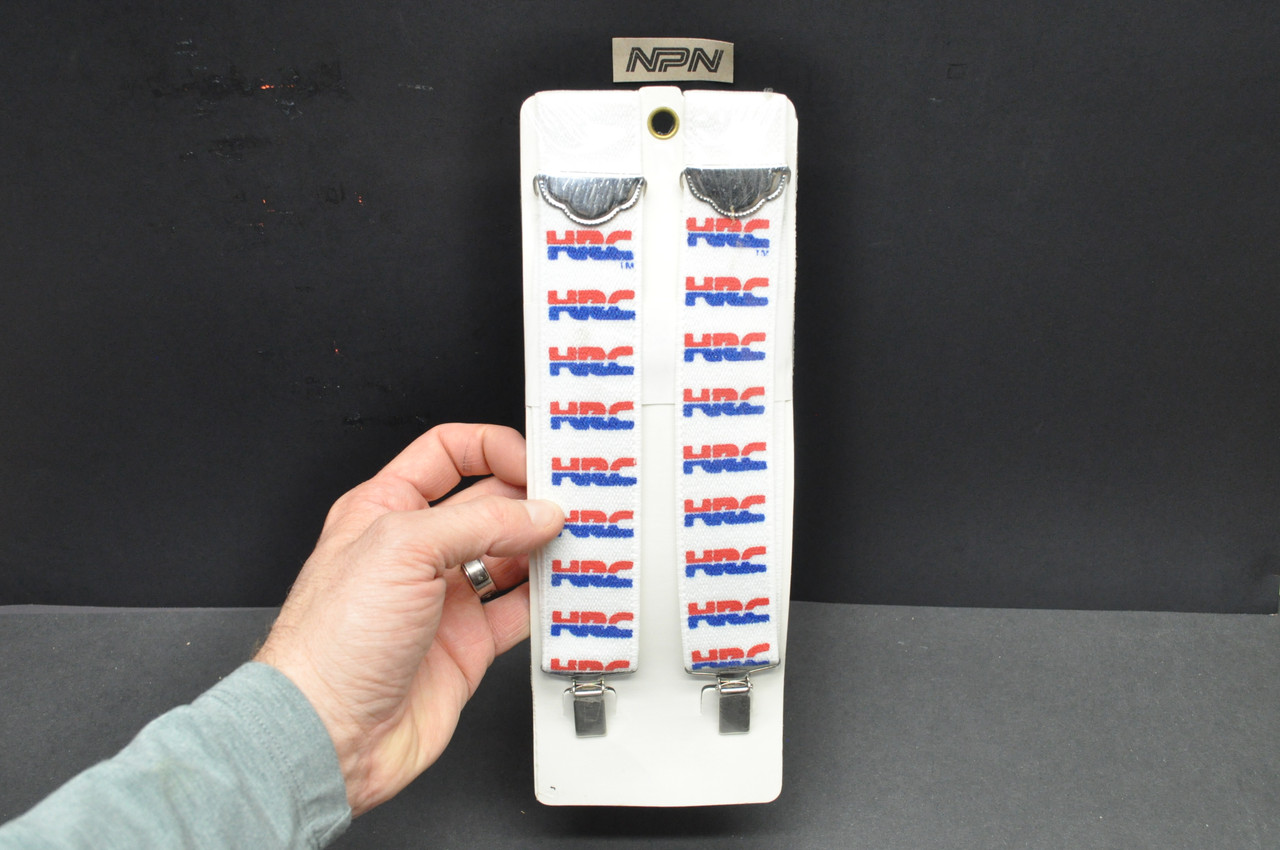VTG NOS Honda Racing Company HRC Logo Motorcycle Suspenders Sealed Made in USA