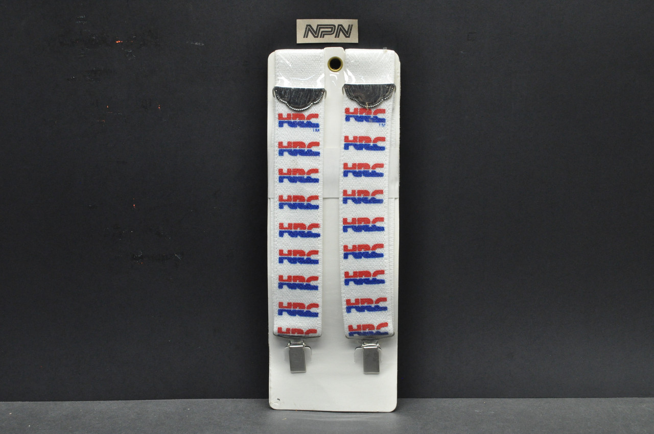 VTG NOS Honda Racing Company HRC Logo Motorcycle Suspenders Sealed Made in USA