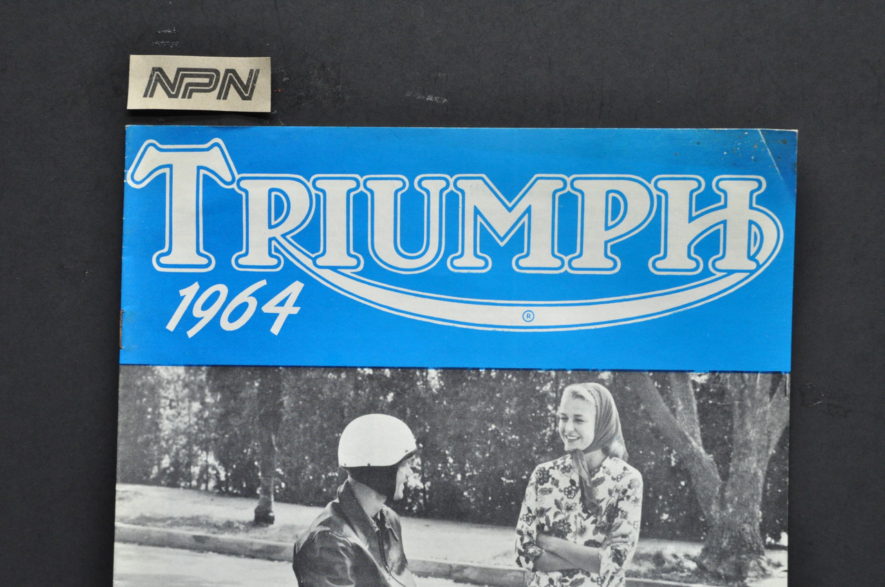 Vintage NOS 1964 Triumph Motorcycle Dealer Spec Brochure Sales Catalog Manual