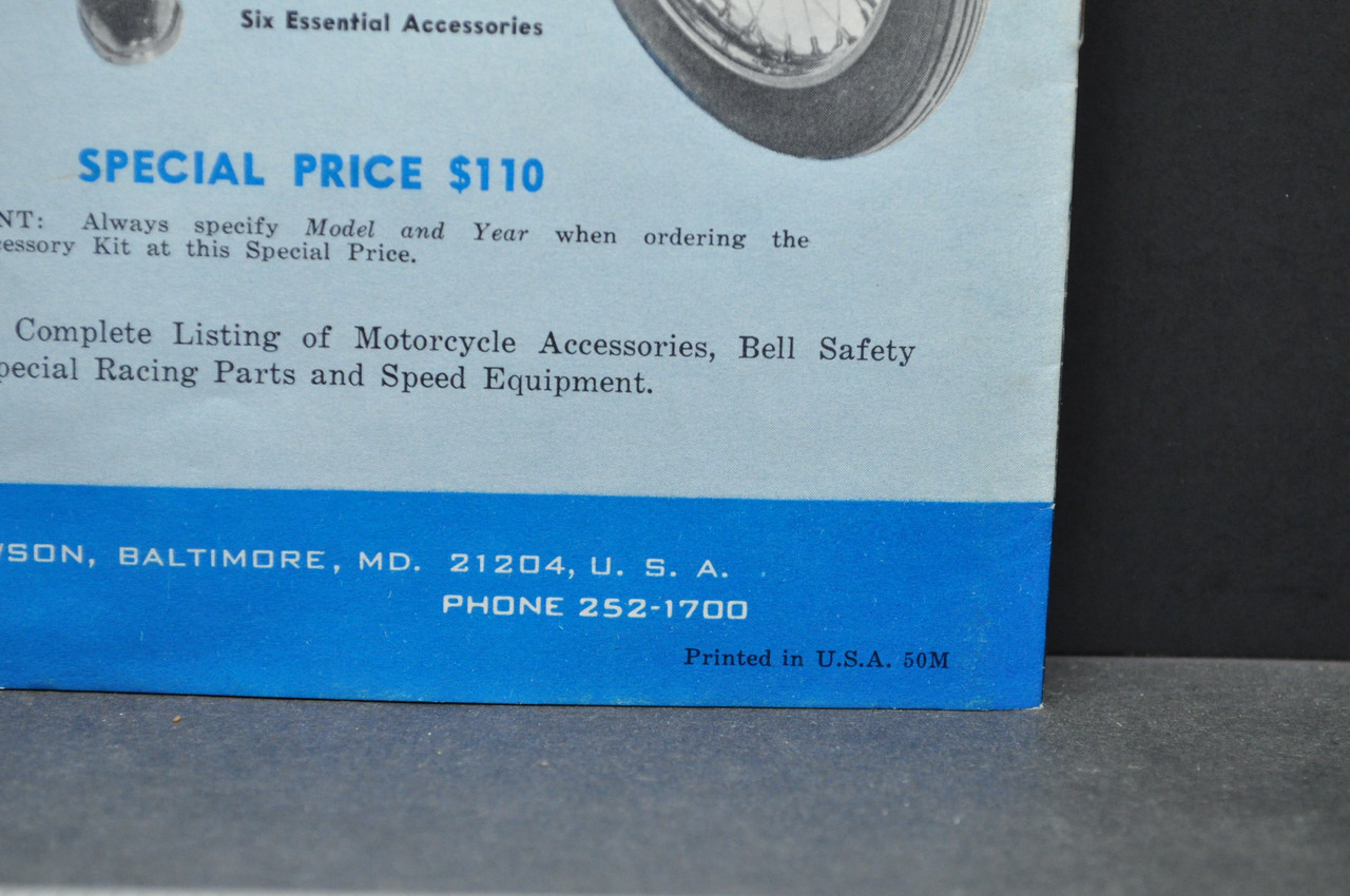 Vintage NOS 1964 Triumph Motorcycle Dealer Spec Brochure Sales Catalog Manual