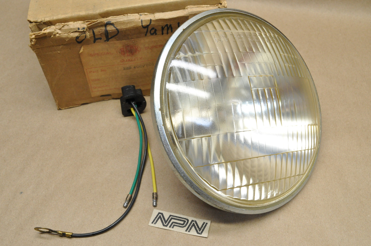NOS Yamaha YDS2 YDS3 YM1 Beck Sealed Beam Head Light Lamp 6V 35/25W HSB400