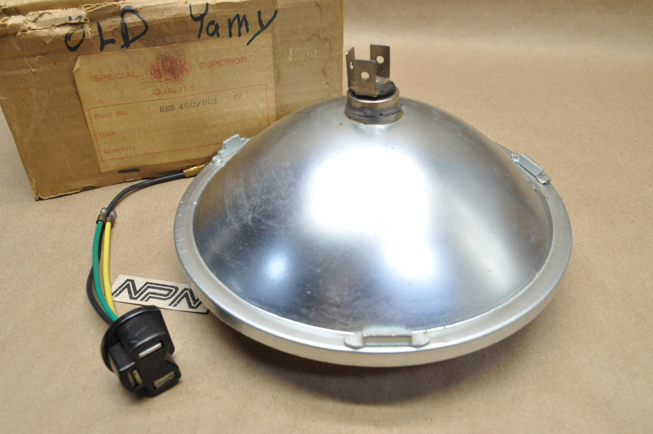 NOS Yamaha YDS2 YDS3 YM1 Beck Sealed Beam Head Light Lamp 6V 35/25W HSB400