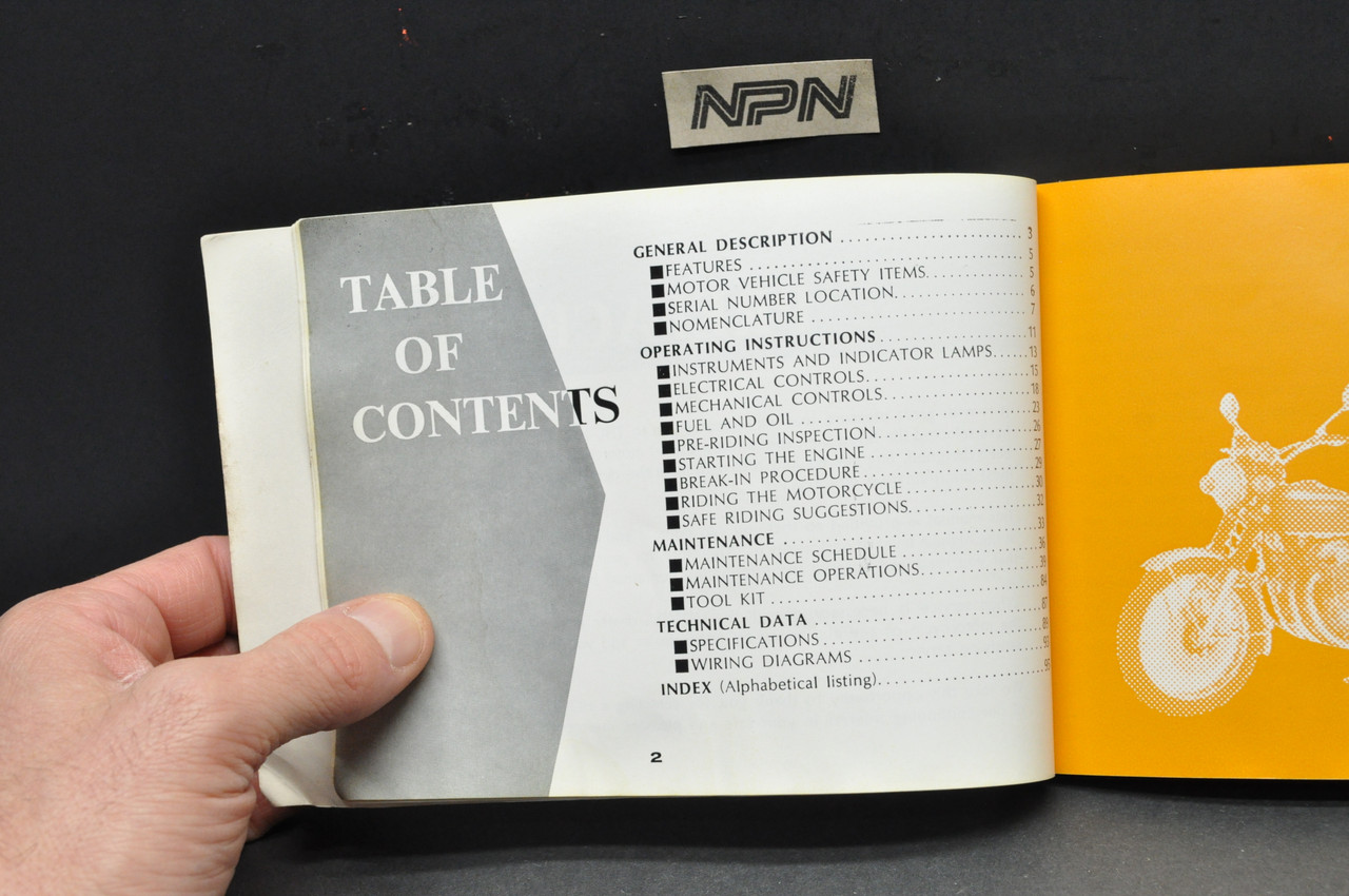 Vintage 1970-1971 Honda CB750 K1 Motorcycle Owners Manual OEM