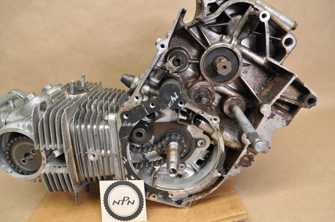 Vtg OEM Honda CL125 A Engine Motor Crank Case Cylinder Head Assy 11200-246-000