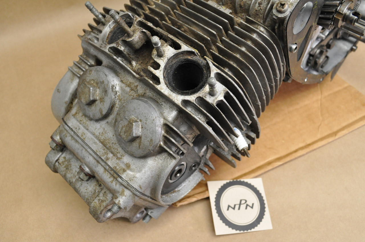 Vtg OEM Honda CL125 A Engine Motor Crank Case Cylinder Head Assy 11200-246-000