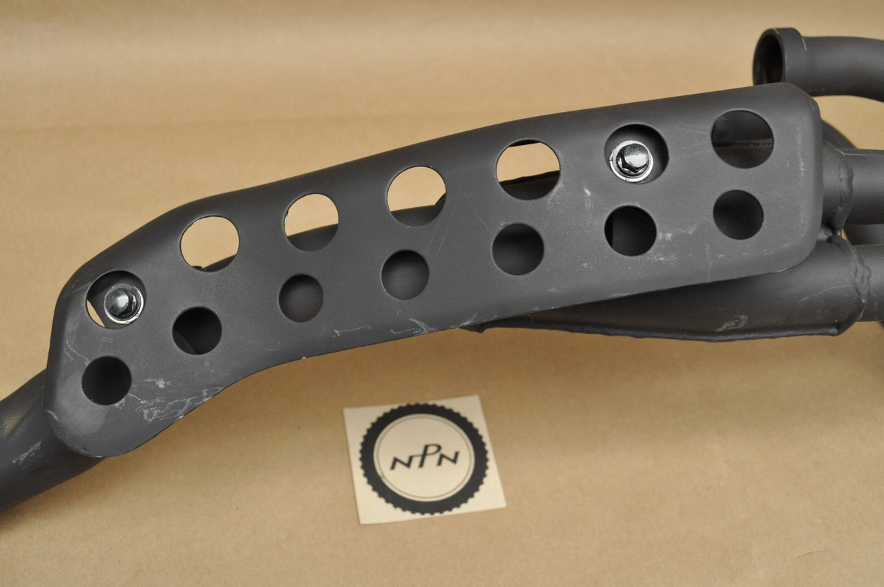 Vtg OEM Honda XR650 L Muffler Exhaust Header Pipe w/ Heat Shield 18320-MY6-670