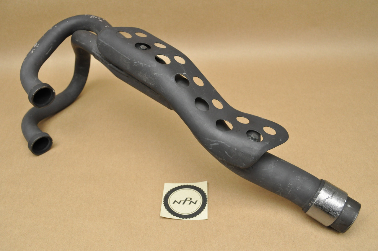 Vtg OEM Honda XR650 L Muffler Exhaust Header Pipe w/ Heat Shield 18320-MY6-670
