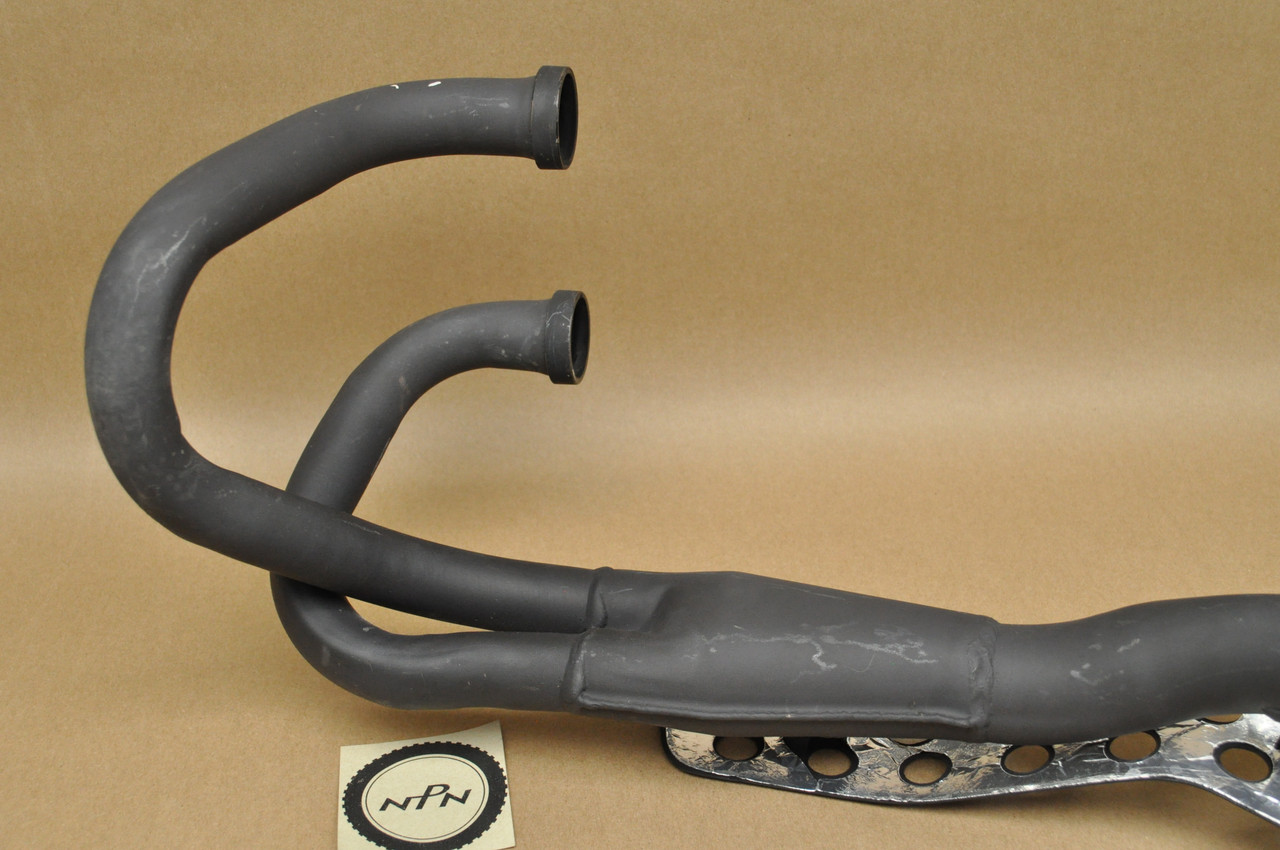 Vtg OEM Honda XR650 L Muffler Exhaust Header Pipe w/ Heat Shield 18320-MY6-670