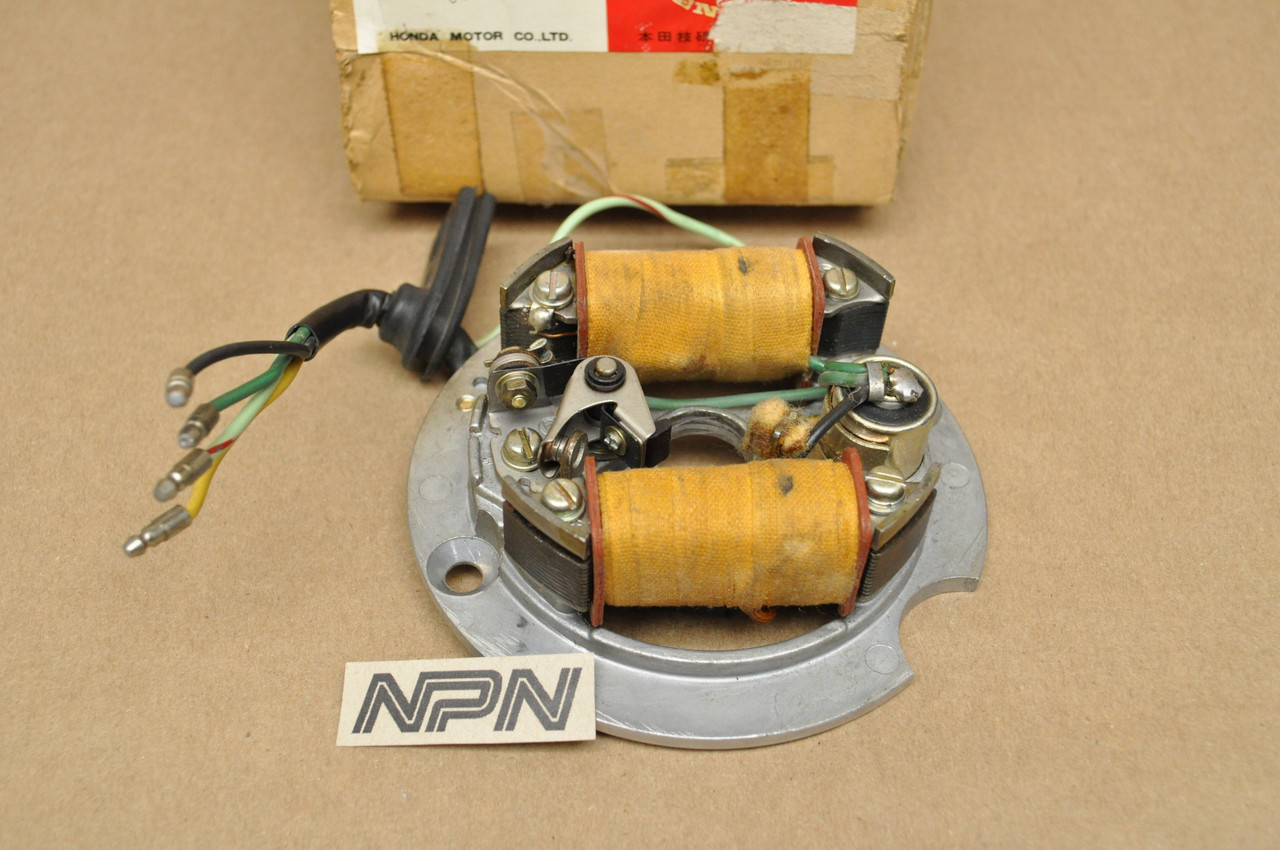 NOS Honda C100 C105 T Stator Coil Breaker Condenser Assembly 31141-001-104