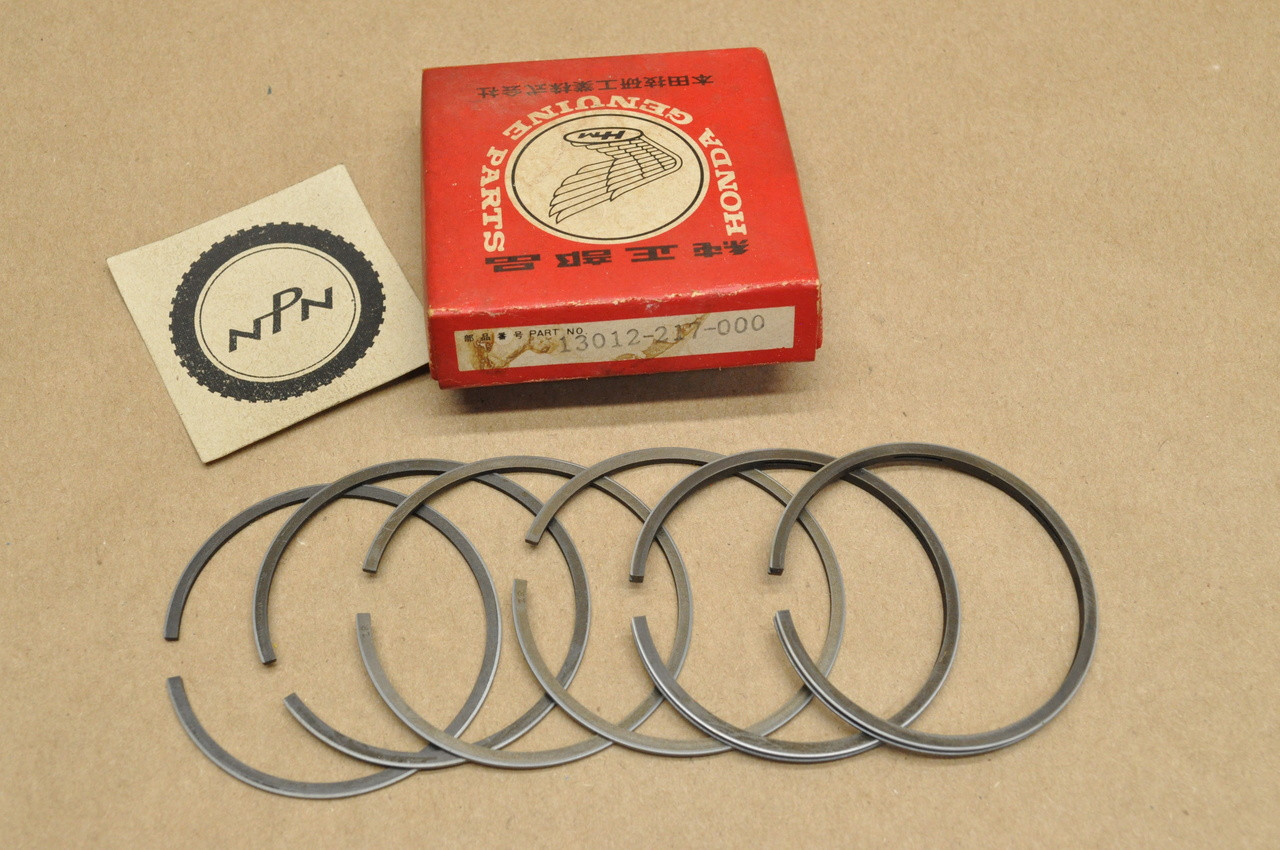 NOS Honda CA160 CB160 CL160 Standard Size Piston Ring Set for 2 Pistons= 6 Rings 13012-217-000