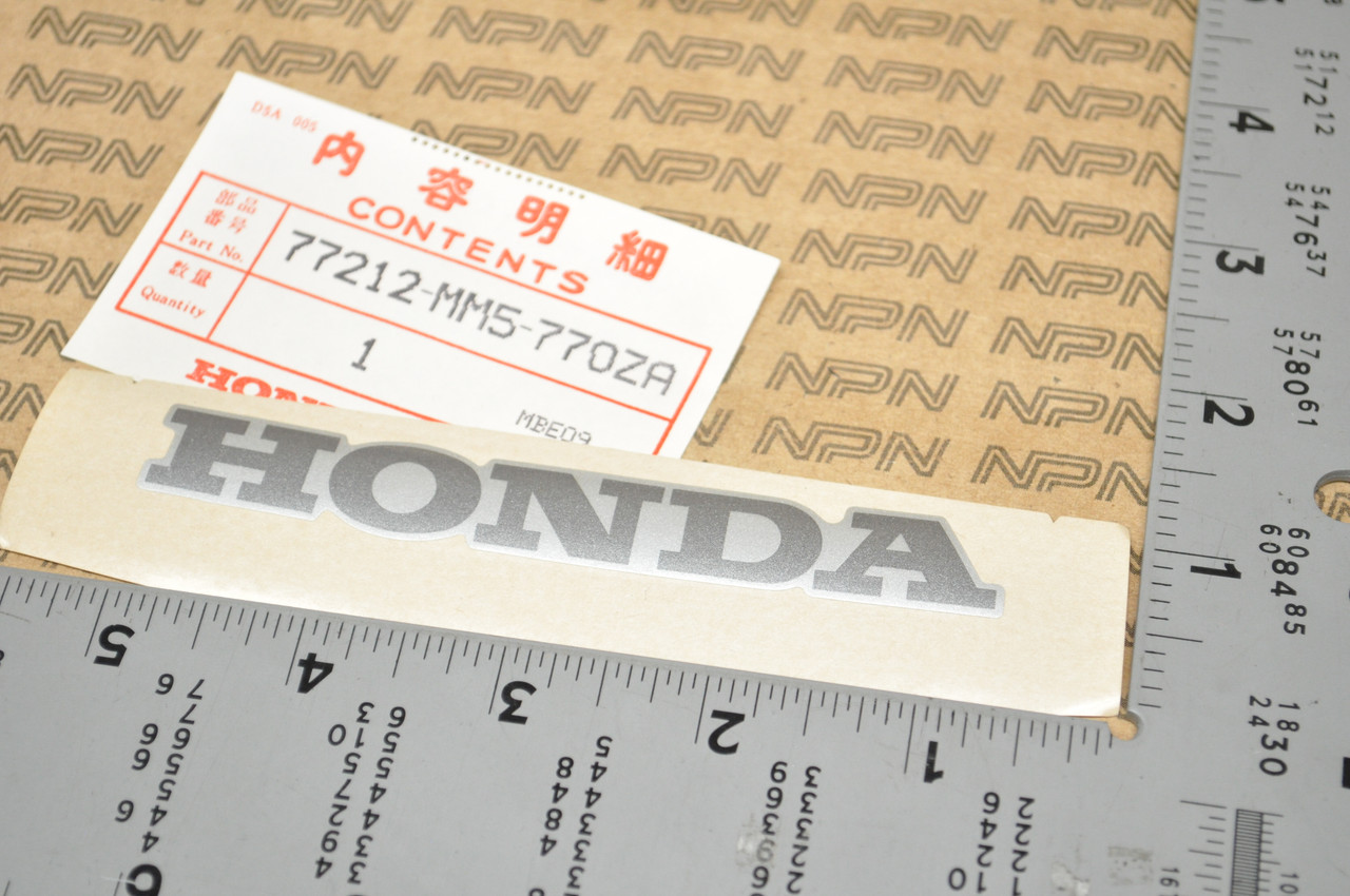 NOS Honda 1988 CBR1000 F Hurricane Seat Cowl Emblem Decal 77212-MM5-770 ZA