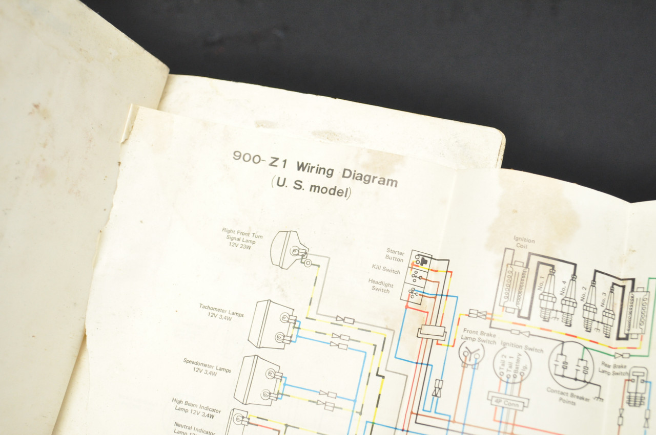 Vintage 1973 Kawasaki Z1 900 DOHC Owners Manual 1972 Print Date