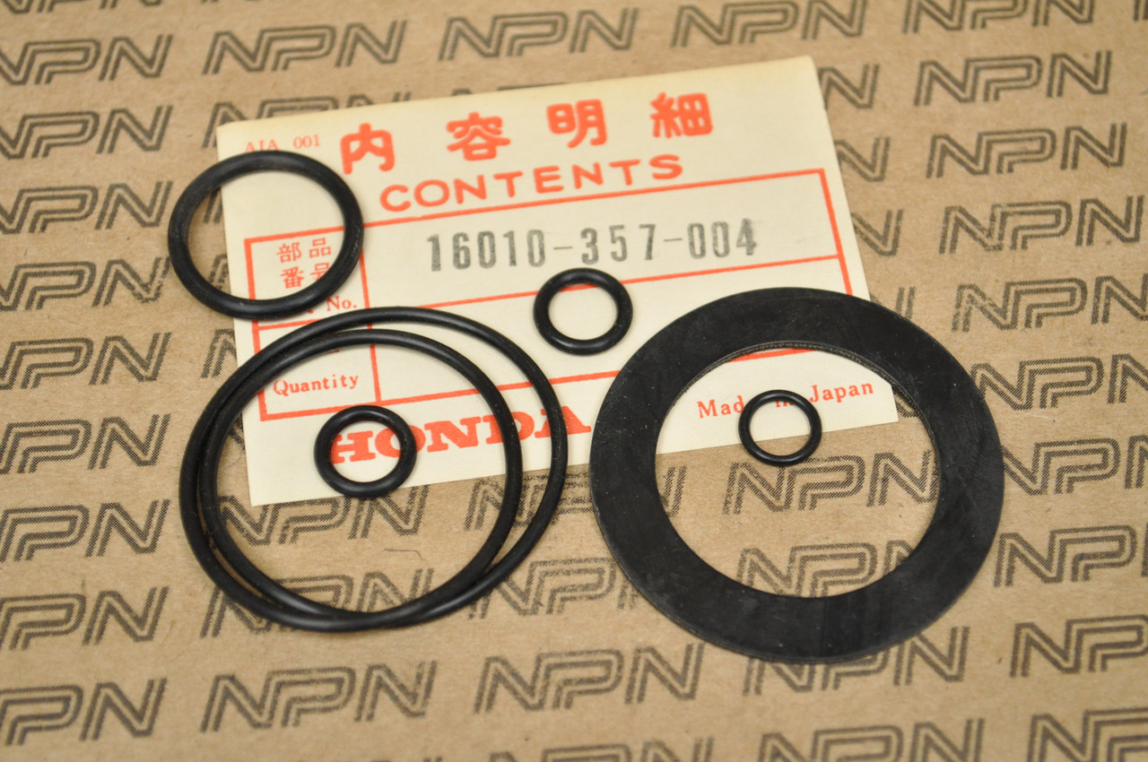 NOS Honda CR250 M Elsinore Carburetor Gasket O-Ring Set 16010-357-004