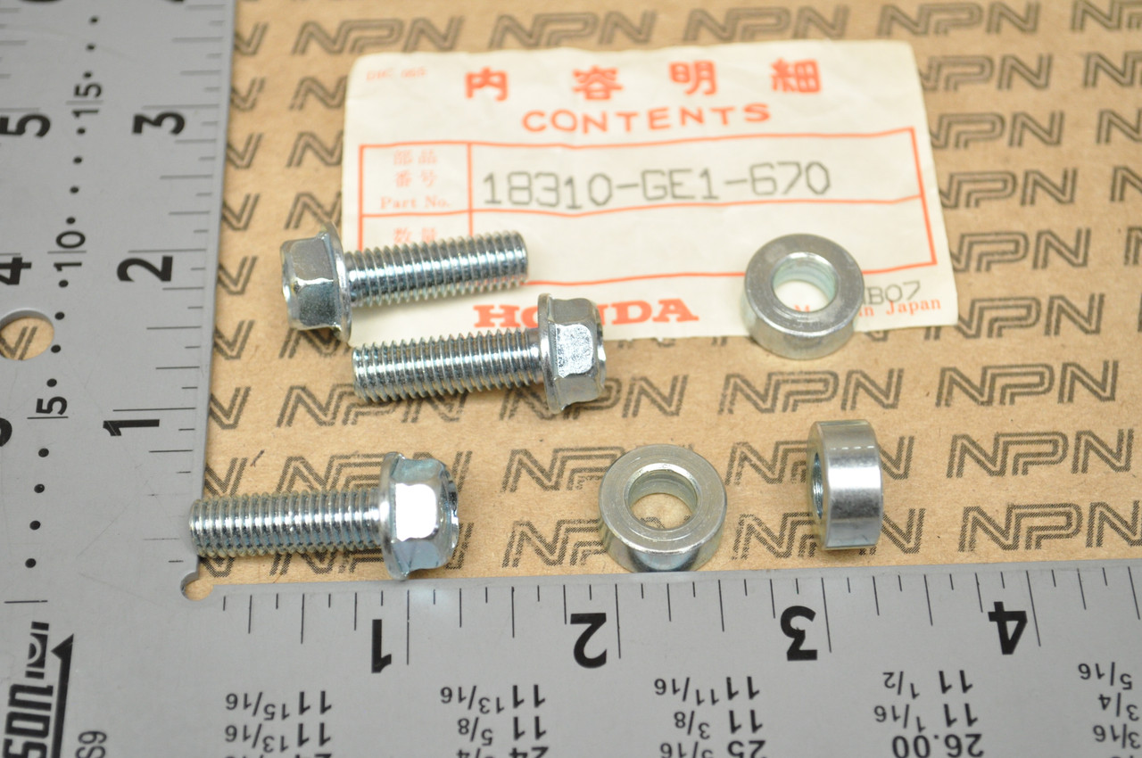 NOS Honda CH80 Elite Flange Bolt & Collar Set 18310-GE1-670