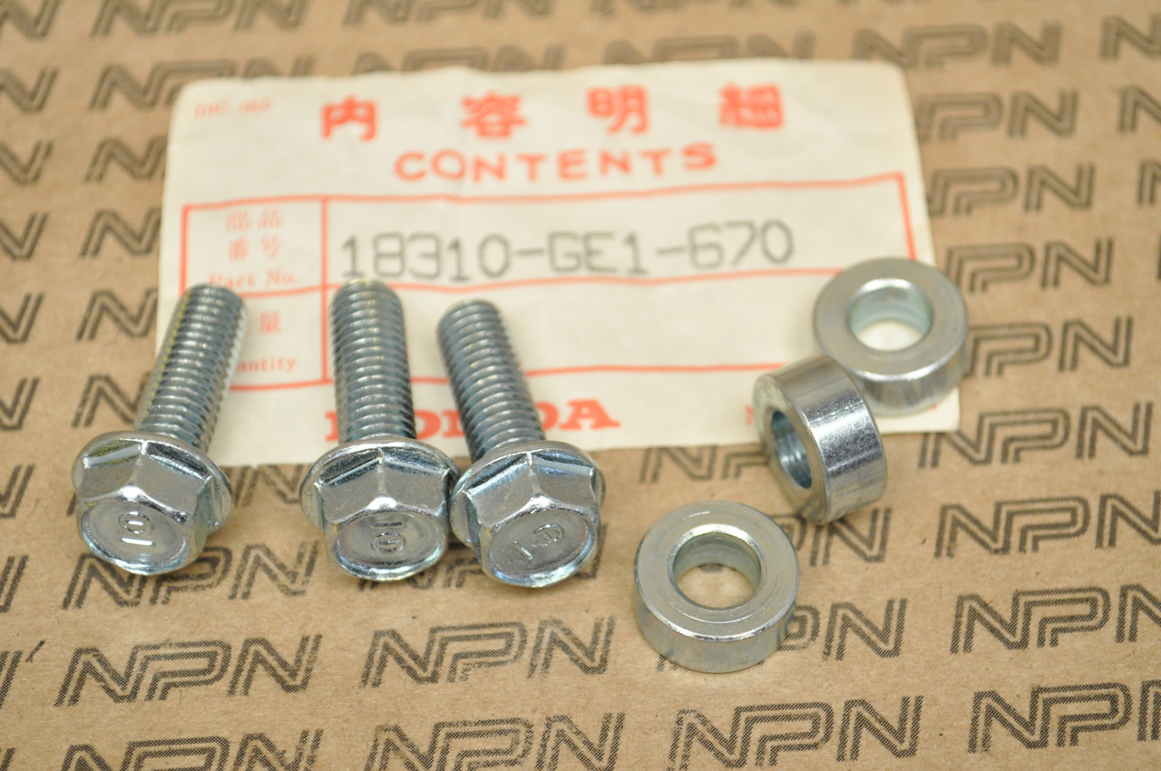 NOS Honda CH80 Elite Flange Bolt & Collar Set 18310-GE1-670
