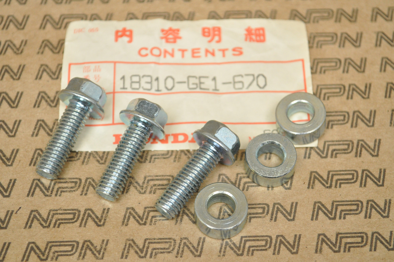 NOS Honda CH80 Elite Flange Bolt & Collar Set 18310-GE1-670
