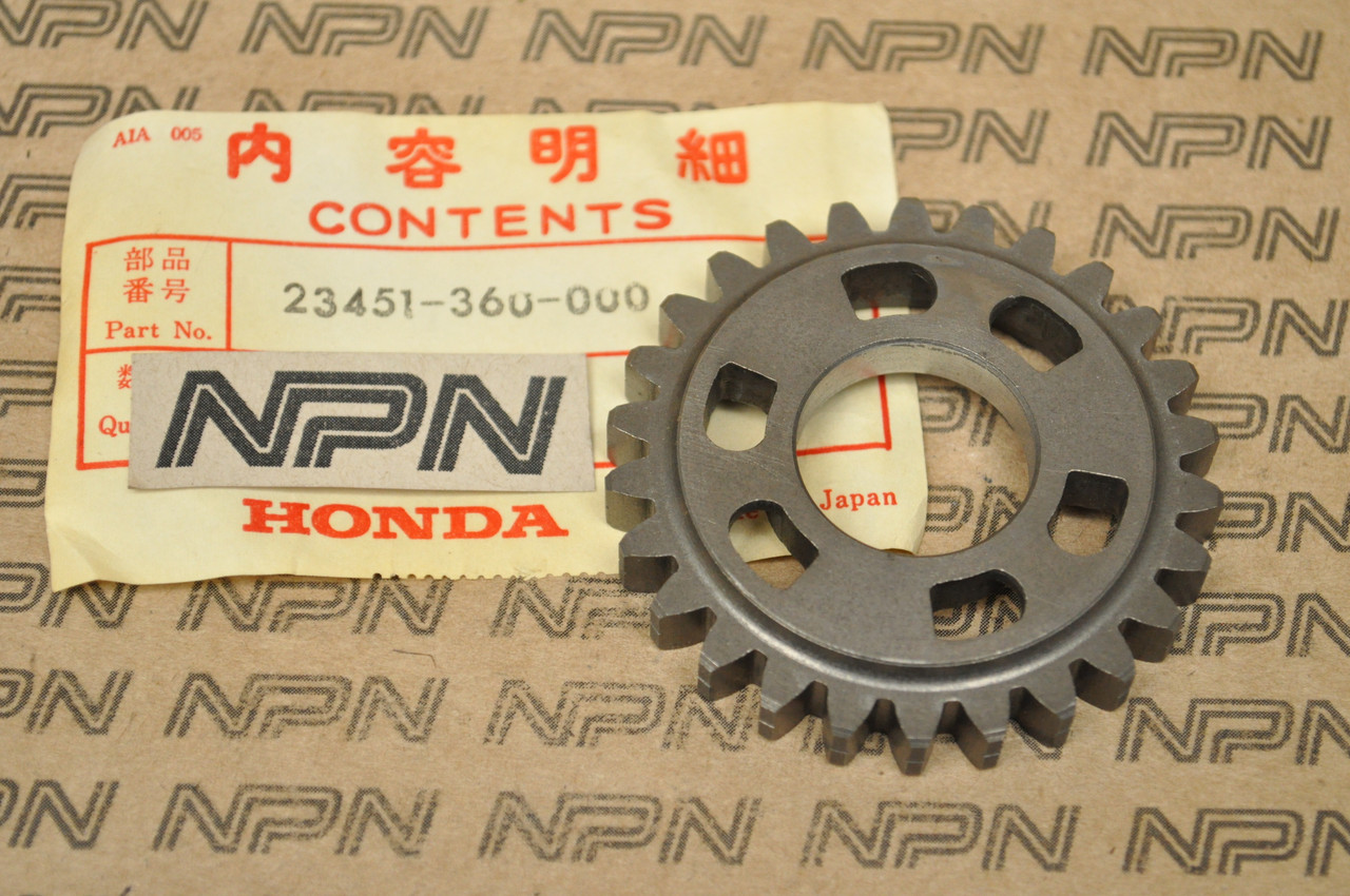 NOS Honda CR125 M Elsinore Counter Shaft 3rd Third Gear 26T 23451-360-000