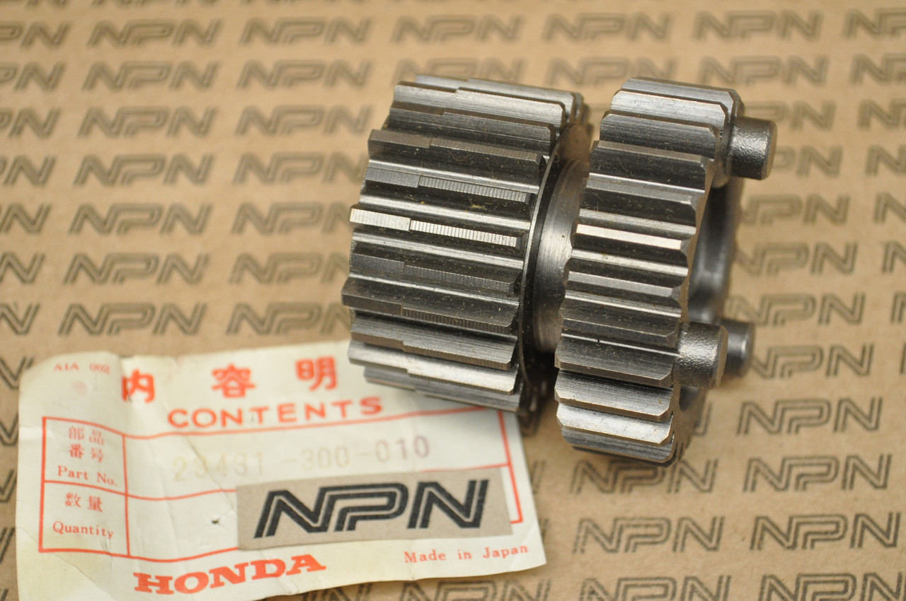 NOS Honda CB750 K0-1976 Main Shaft Second & Third Gear 24T/27T 23431-300-010
