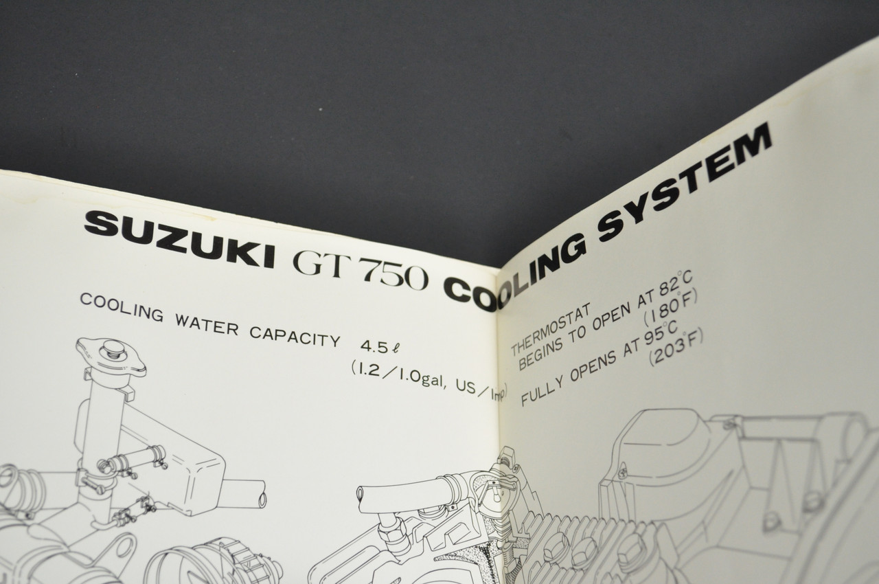 Vintage 1972 Suzuki GT750 Motorcycle Service Guide Shop Service Manual
