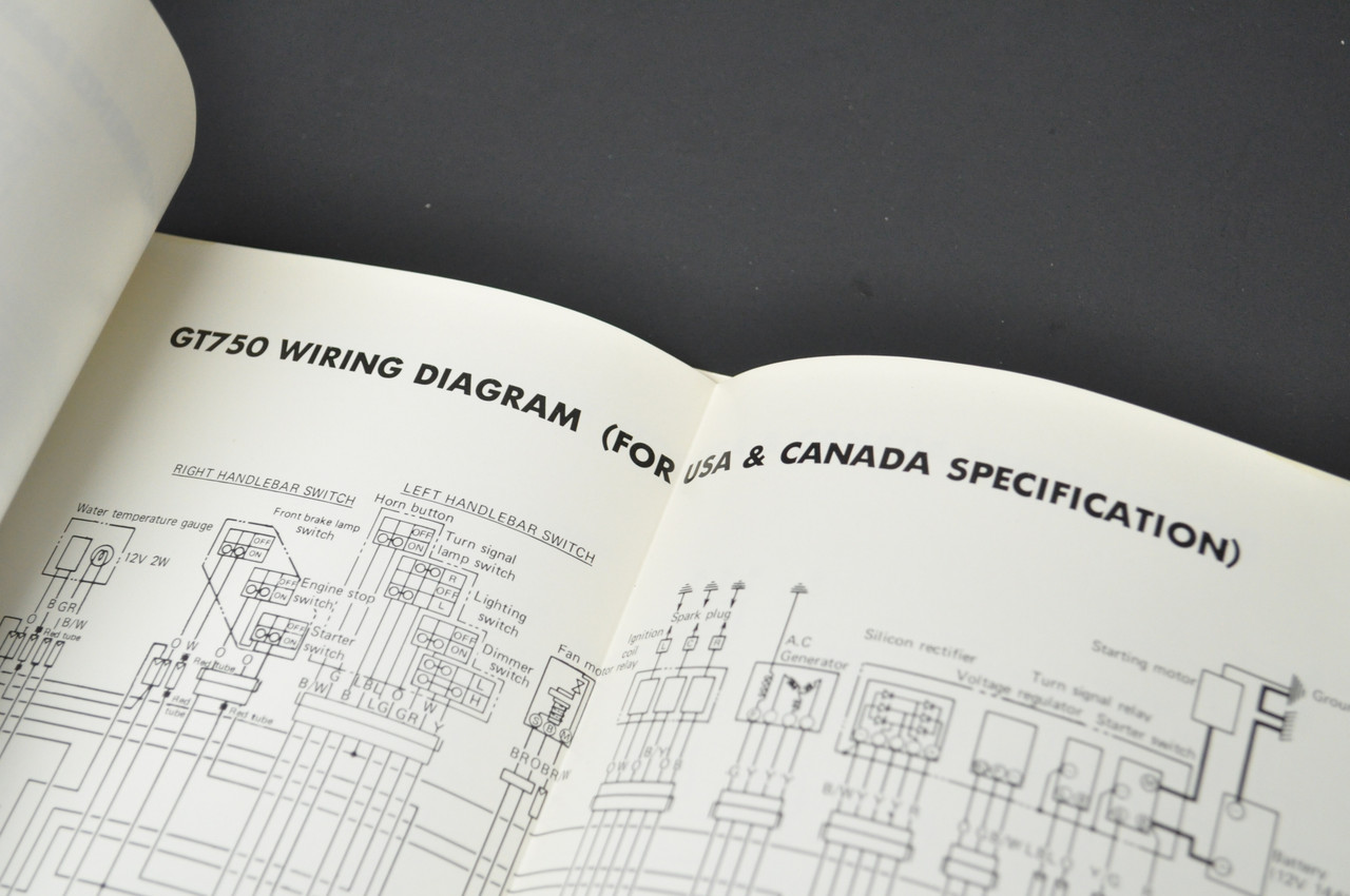 Vintage 1972 Suzuki GT750 Motorcycle Service Guide Shop Service Manual