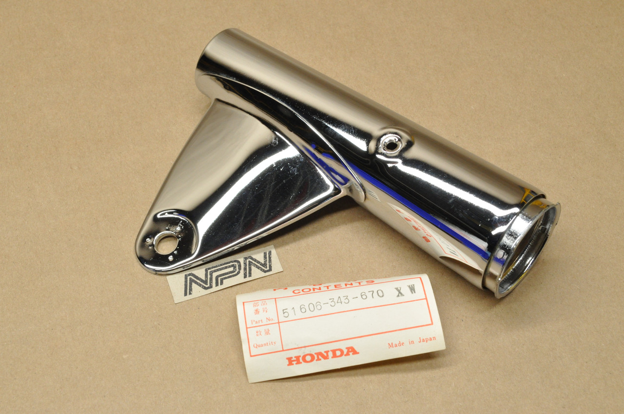 NOS Honda CL175 K6 Chrome Left Fork Ear Head Light Stay Bracket 51606-343-670 XW