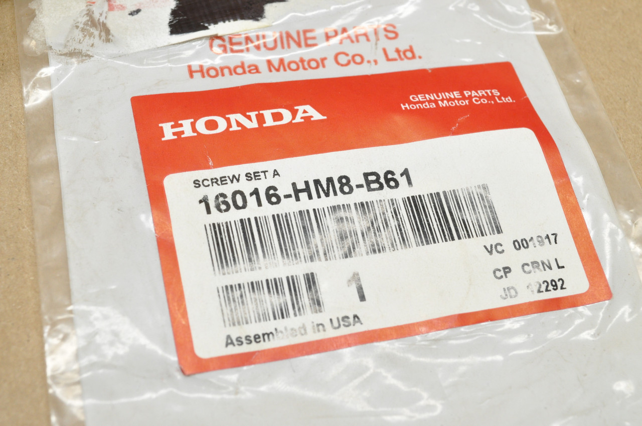 NEW OEM Honda TRX250 TE TRX250TM TRX250X Carb Adjustment Screw Set 16016-HM8-B61