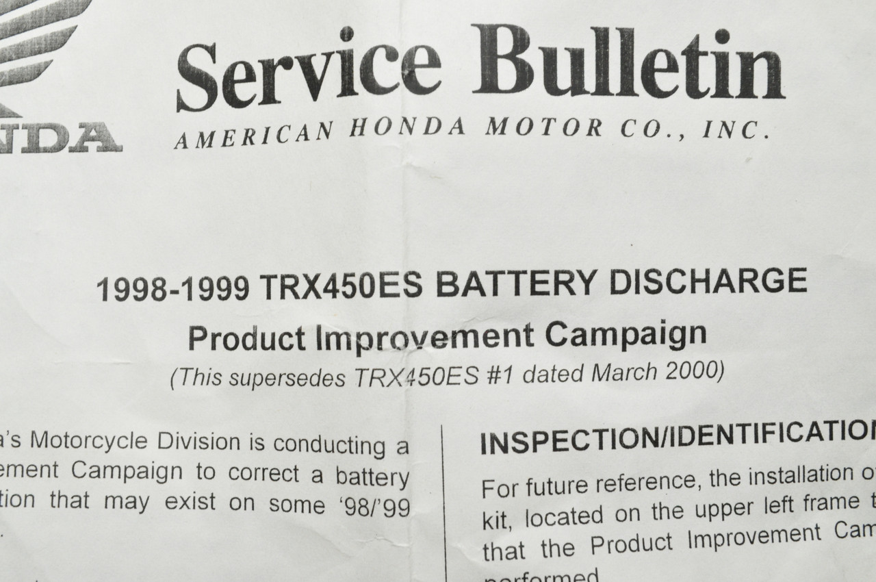 NEW OEM Honda 1998-99 TRX450 ES Fourtrax Current Control Kit 37290-HN0-305