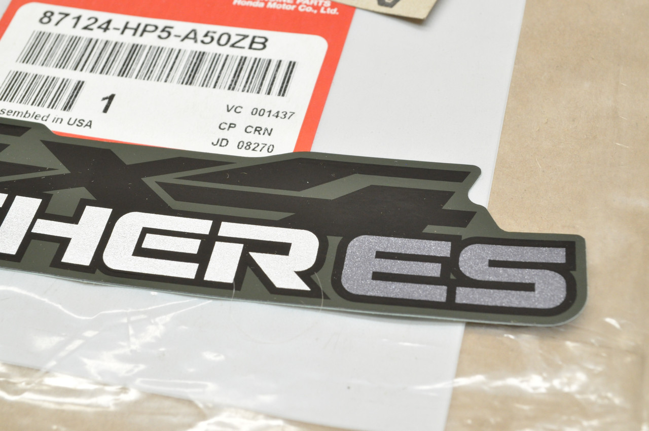 NEW OEM Honda TRX420 FE Rancher ES Front Fender Emblem Decal 87124-HP5-A50 ZB