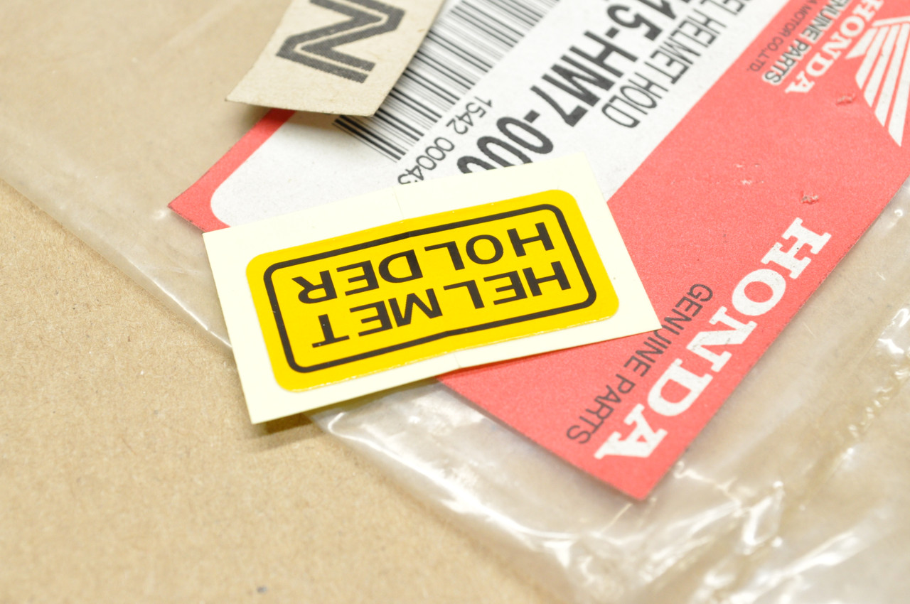 NOS Honda TRX250 TRX350 TRX400 TRX450 Helmet Holder Decal Label 87515-HM7-000