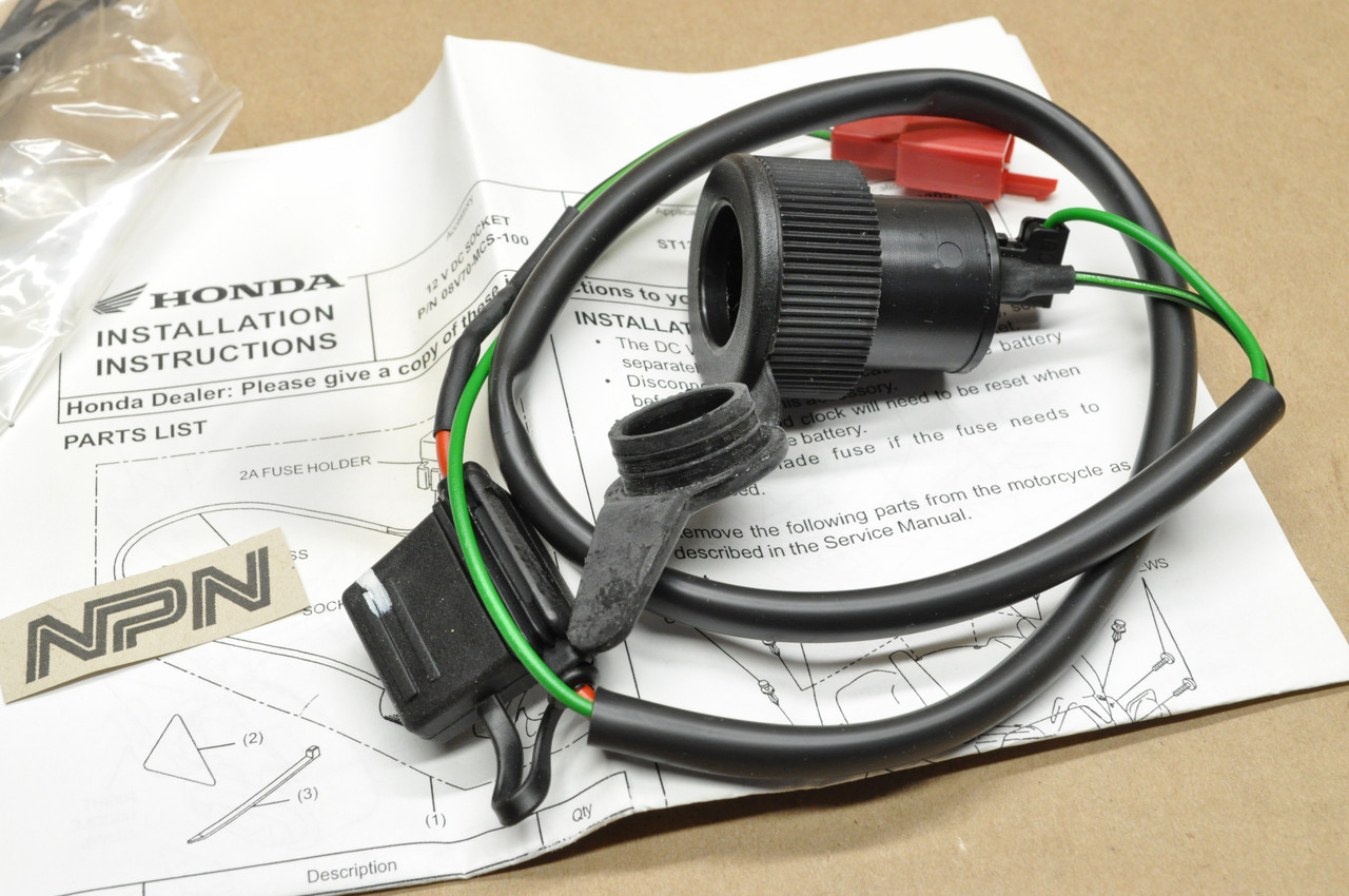 NEW OEM Honda NT700 ST1300 Accessory Socket Plug Outlet 12V 08V70-MCS-100