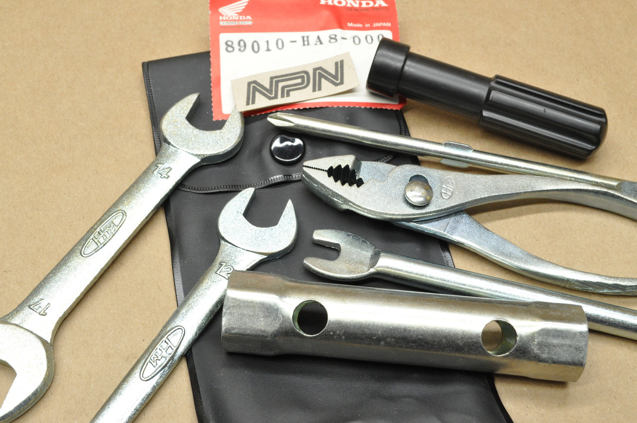 NOS Honda 1985-87 TRX250 Tool Kit Wrench Plier Screwdriver w/ Bag 89010-HA8-000