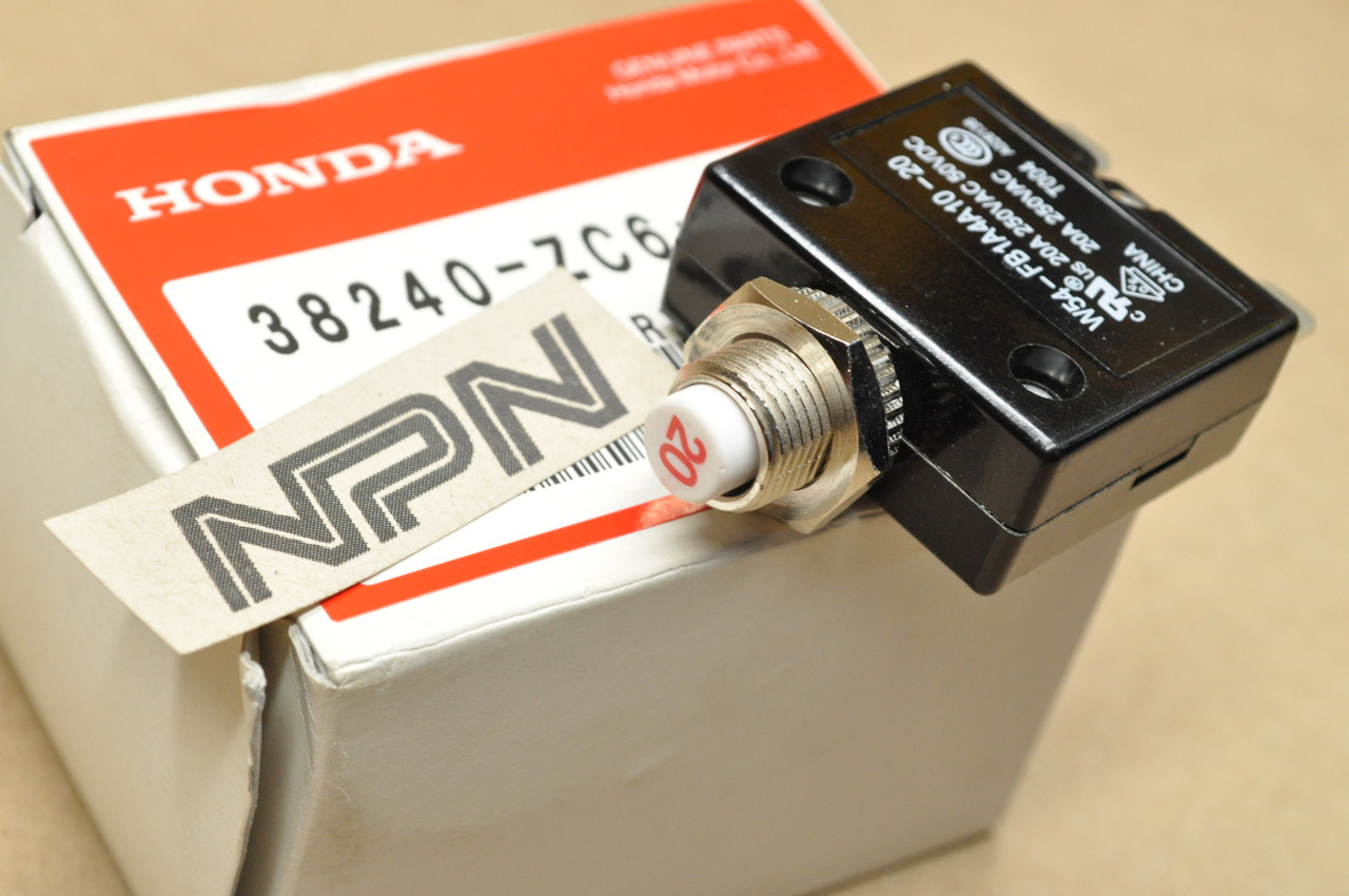 NOS Honda EB3500 EG5000 EM3500 EU3000 EX4500 Circuit Protector 20A 38240-ZC6-E31