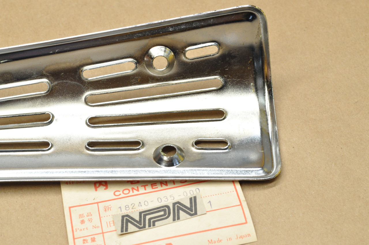 NOS Honda S65 Chrome Muffler Exhaust Pipe Heat Shield Guard Cover 18240-035-000