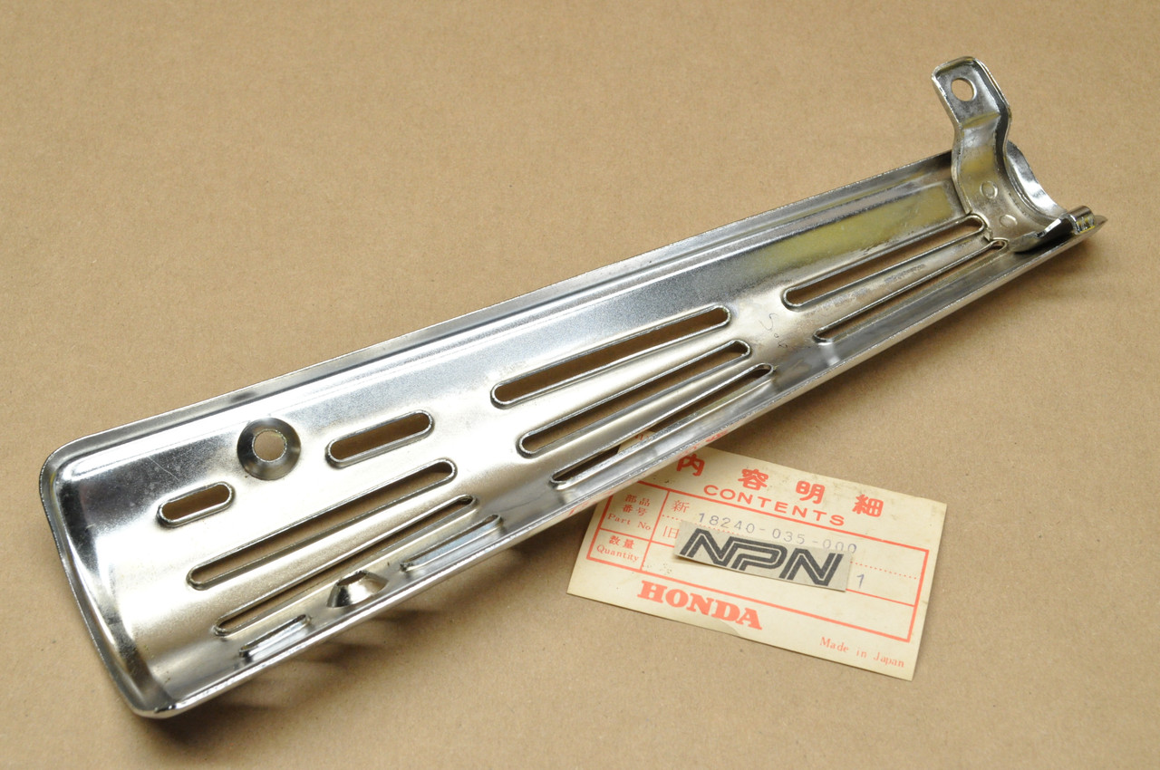 NOS Honda S65 Chrome Muffler Exhaust Pipe Heat Shield Guard Cover 18240-035-000