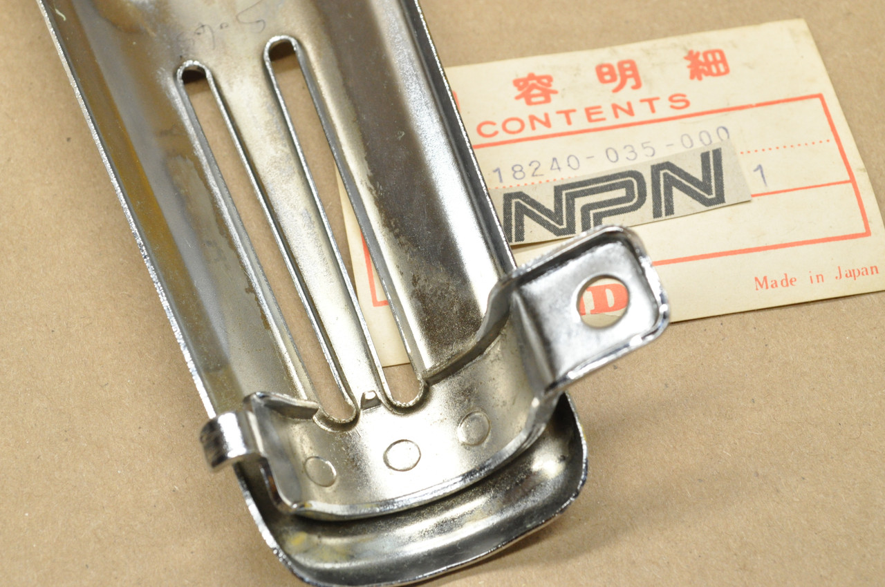 NOS Honda S65 Chrome Muffler Exhaust Pipe Heat Shield Guard Cover 18240-035-000