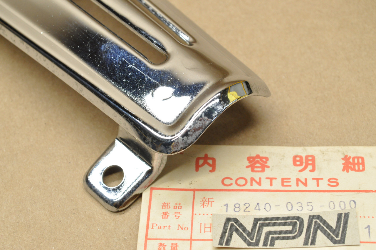NOS Honda S65 Chrome Muffler Exhaust Pipe Heat Shield Guard Cover 18240-035-000