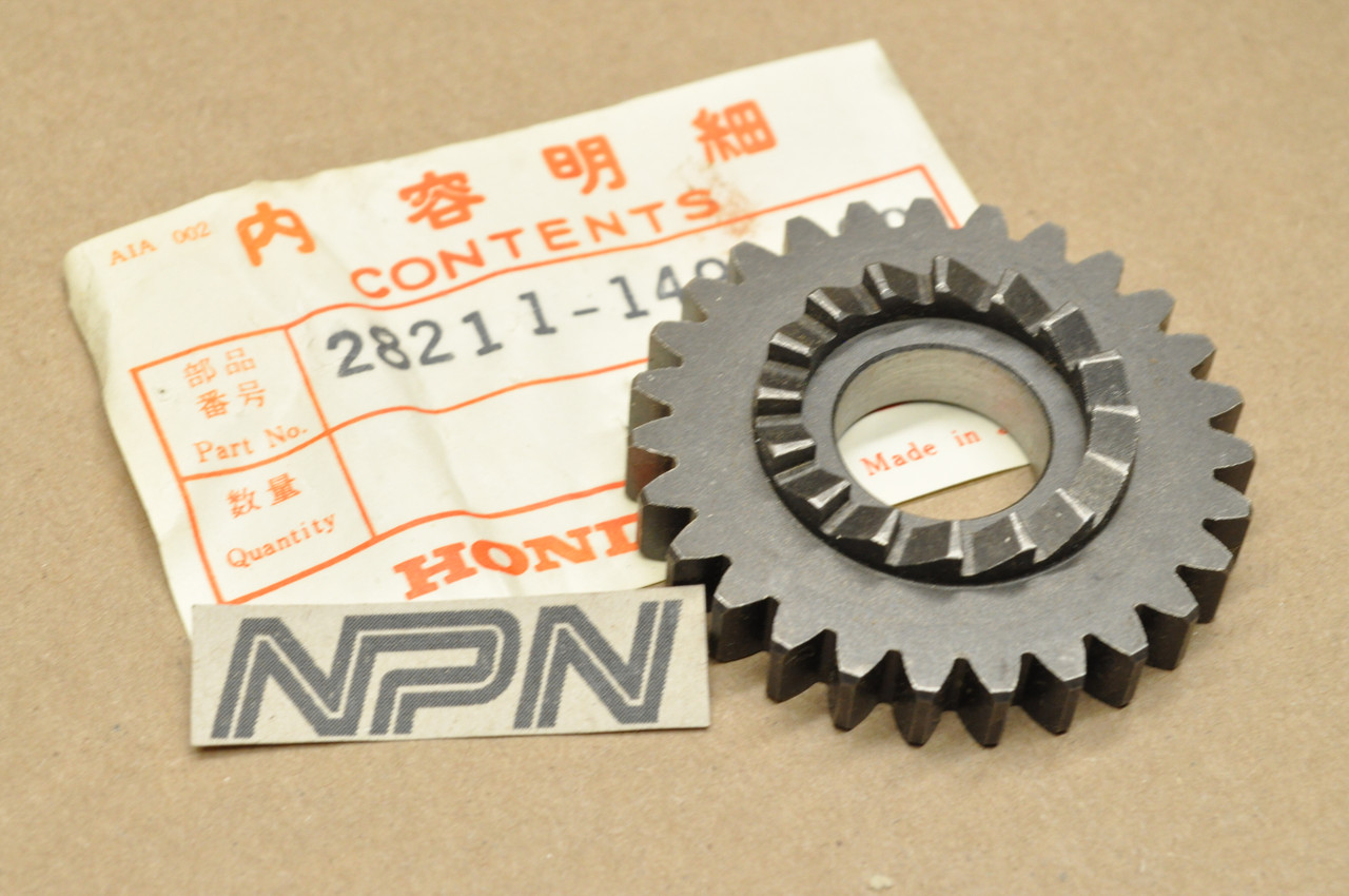 NOS Honda 1977-79 XL75 XR75 XR80 Kick Starter Pinion Gear 27T 28211-149-000