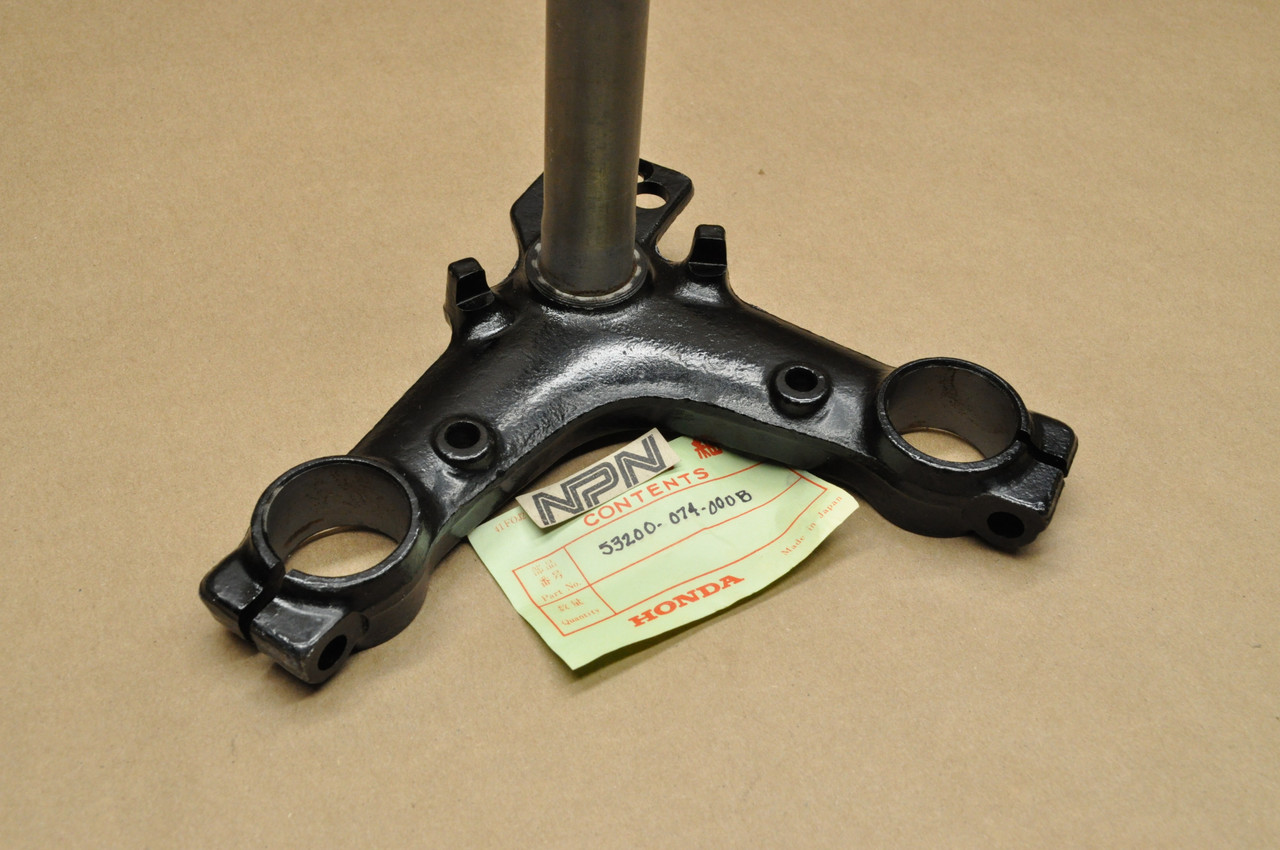 NOS Honda SL100 SL125 XL100 Fork Steering Stem Triple Tree Clamp 53200-074-000 B