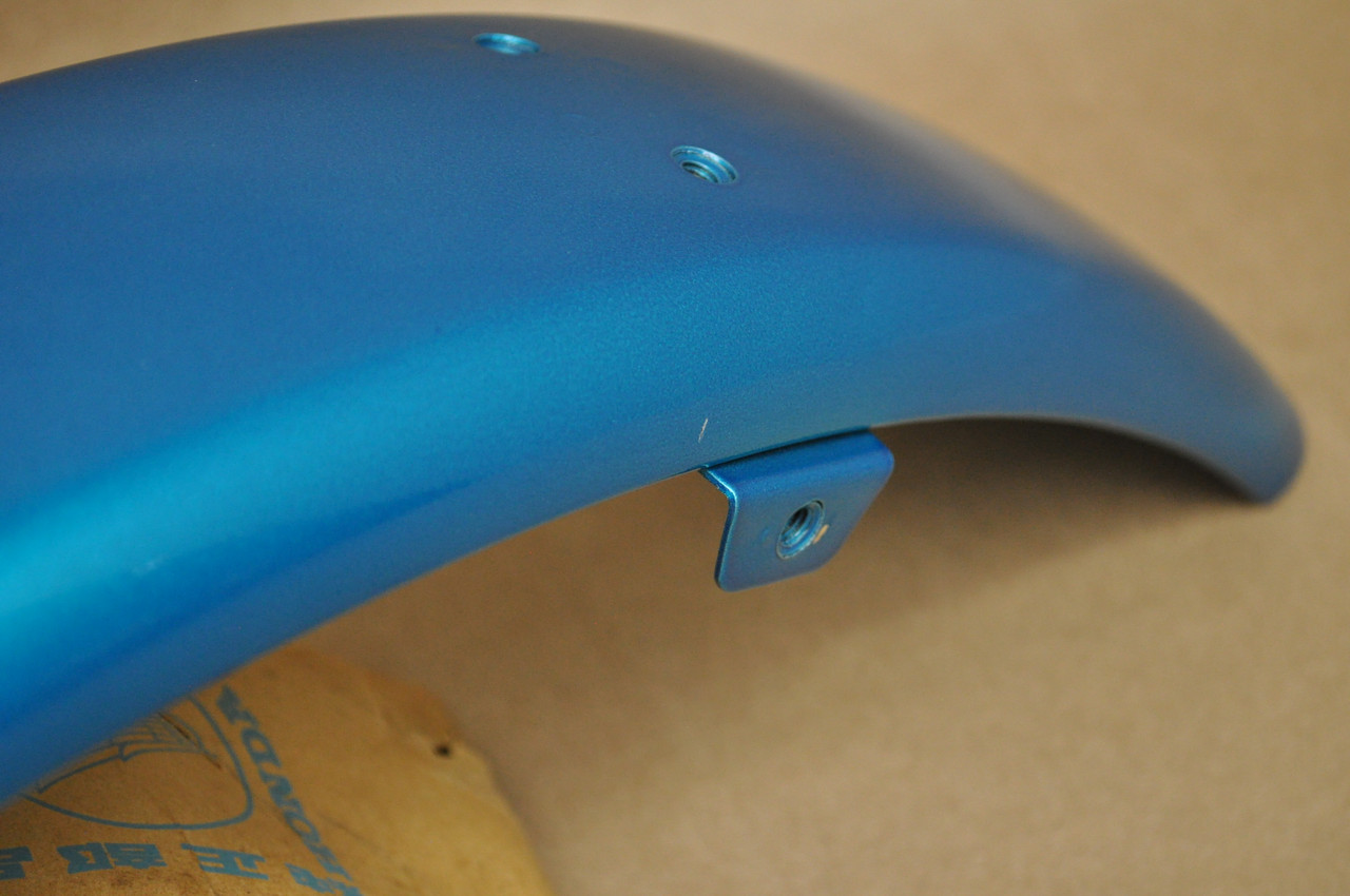 NOS Honda SL100 K3 Candy Riviera Blue Front Fender Mud Guard 61101-110-670 NL
