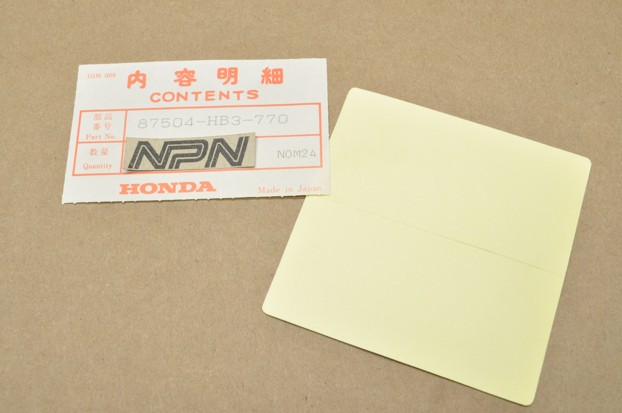 NOS Honda TRX125 TRX200 TRX250 TRX350 Use Caution Warning Label 87504-HB3-770