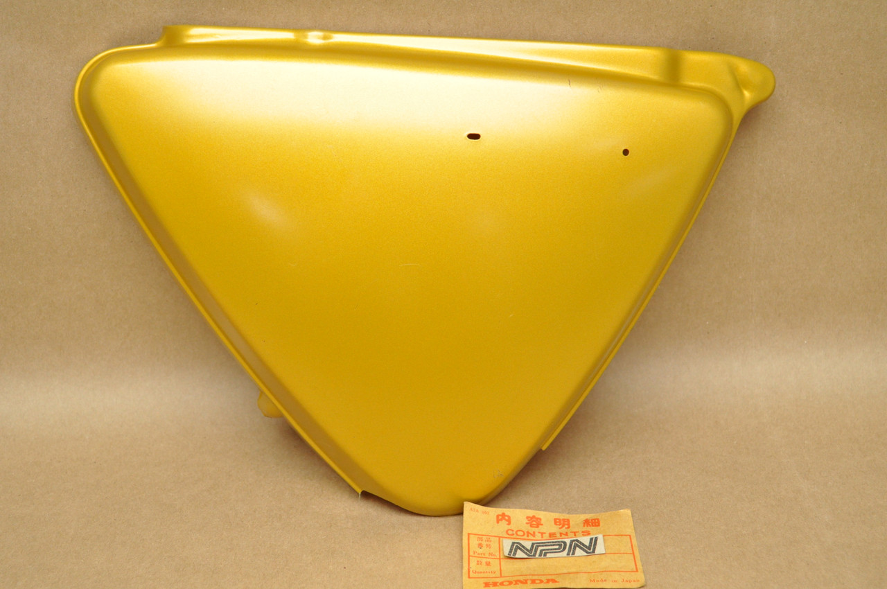NOS Honda SL125 Poppy Yellow Metallic Left Side Cover Panel 83640-110-770 FS