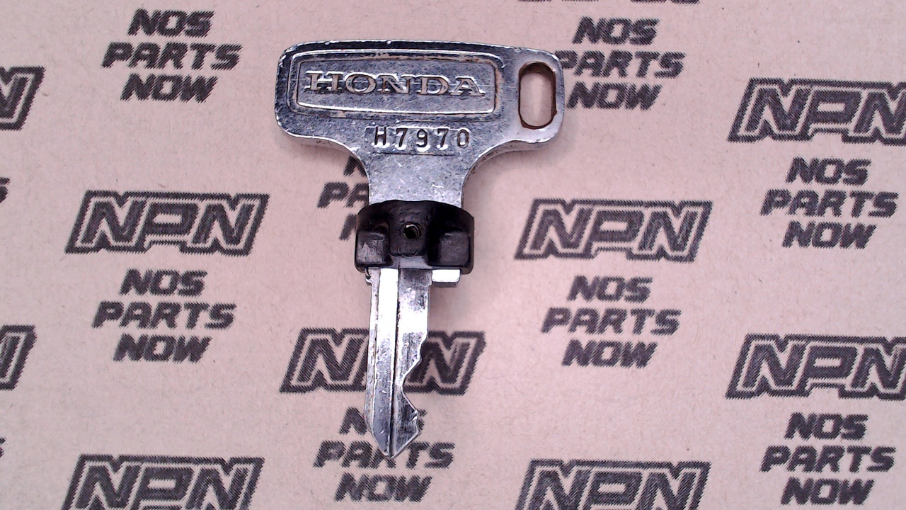 NOS Honda OEM Ignition Switch & Lock Key Double Groove Recessed H7970
