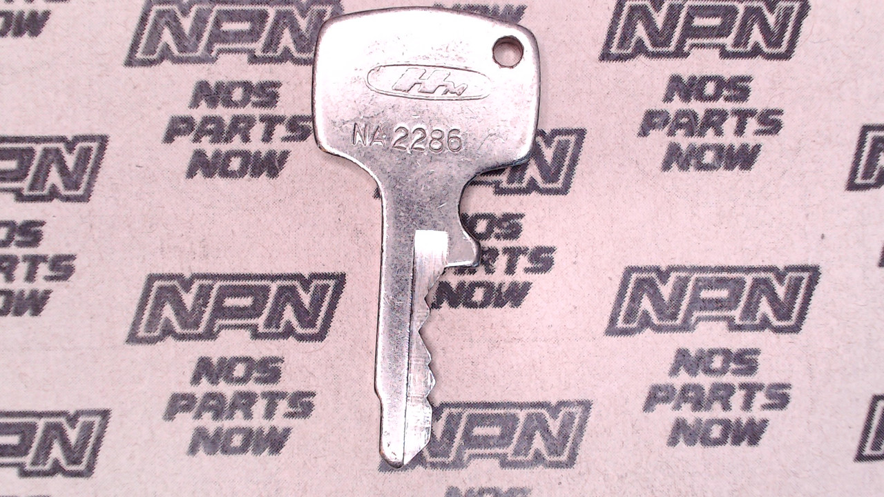 NOS Honda OEM Ignition Switch & Lock Key Ward Cut Single Groove NA2286