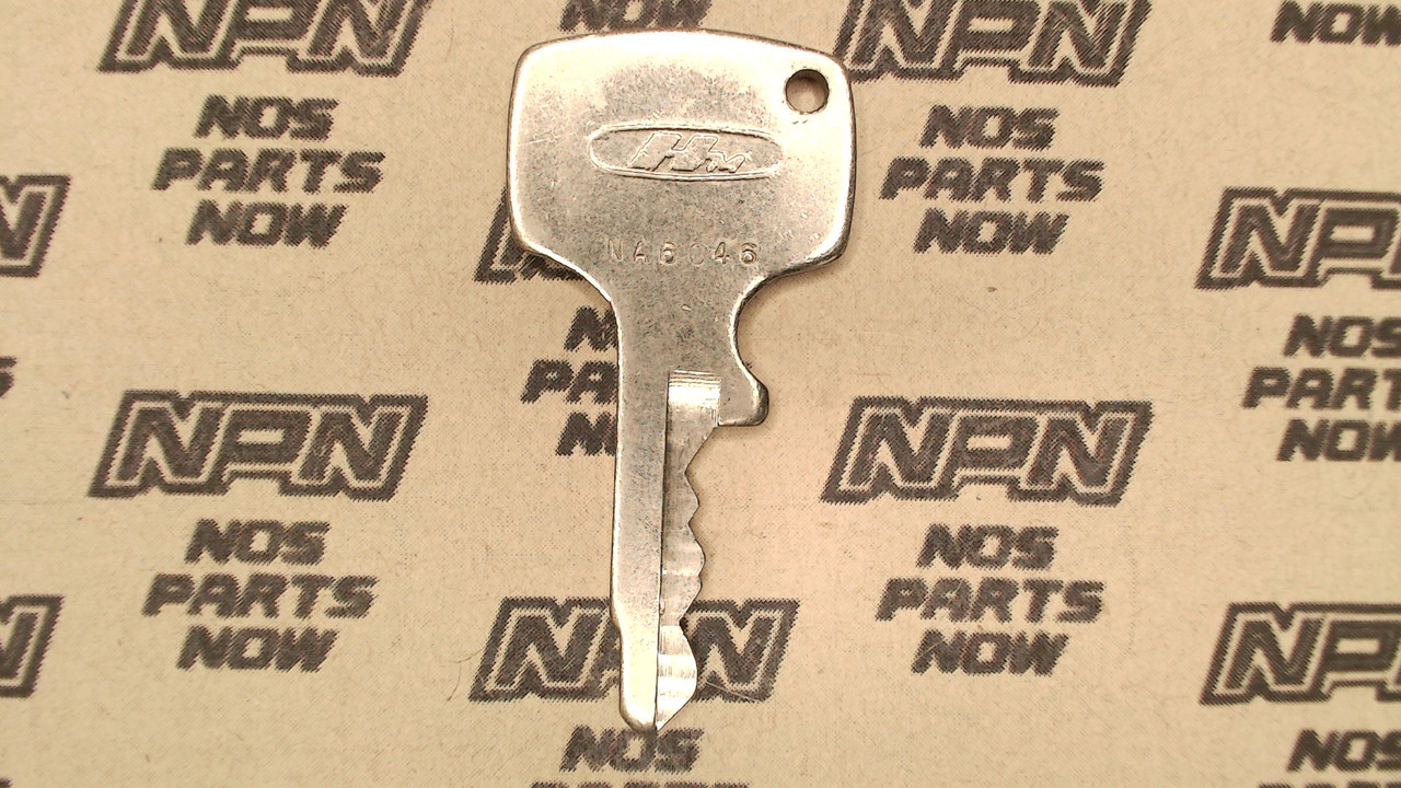 NOS Honda OEM Ignition Switch & Lock Key Ward Cut Single Groove NA6046